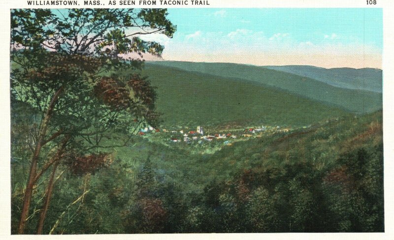 Vintage Postcard Taconic Trail State Park Hiking Williamstown Massachusetts MA