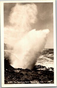 RPPC The Spouting Horn Depoe Bay OR Vintage Postcard O32