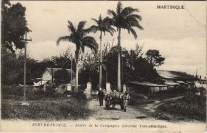 PC FORT-DE-FRANCE ENTRÉE DE LA CIE GALE TRANSATLANTIQUE MARTINIQUE (a28119)