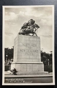 Mint Australia Postcard RPPC WWI Australian Troops Port Said Egypt Monument