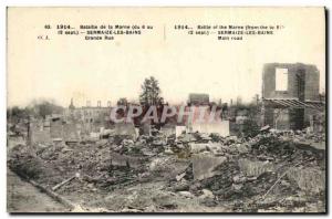 Old Postcard Sermaize-les-Bains Grande Rue Militaria