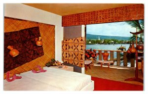 1950s/60s Hotel King Kamehameha Room Interior, Kona, Hawaii Postcard *6V(2)7