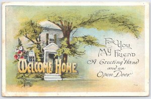 1921 Welcome Home Postcard Gladwin Michigan to Wauseon Ohio