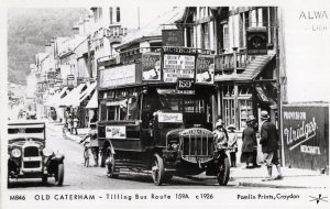 Old Caterham Tilling Tram Bus Route 159A London Postcard