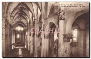 Airvault Postcard Ancient Sculpture capitals and vaults