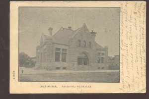 FREMONT NEBRASKA UNITED STATES POST OFFICE VINTAGE POSTCARD TO NEHAWKA NEB