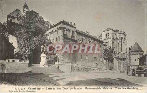 Old Postcard Chambery Chateau des Ducs de Savoie Maistre Monument Tour Archives