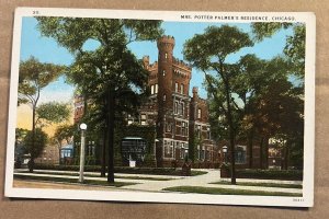 VINTAGE  POSTCARD UNUSED - MRS. POTTER PALMER'S RESIDENCE, CHICAGO, ILL.