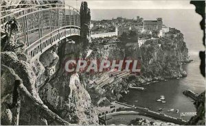 Modern Postcard Monaco The Rock of Monaco and Stade Louis II Pride view of th...