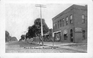 Main Street Real Photo Baxter, Iowa  