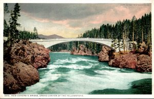 Yellowstone National Park New Concrete Bridge Grand Canyon Of The Yellowstone...