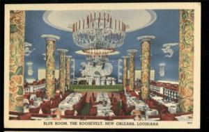 NEW ORLEANS LOUISIANA ~ BLUE ROOM Roosevelt Hotel 1957 Li...