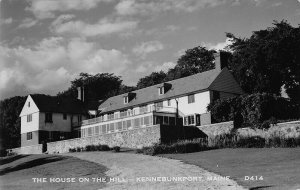 Kennebunkport ME The House on The Hill, Real Photo Postcard