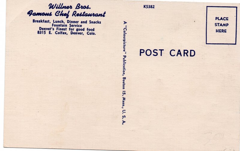 10097 Famous Chef Restaurant, E. Colfax, Denver, Colorado