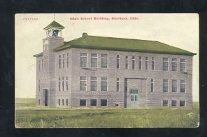 SHATTUCK OKLAHOMA HIGH SCHOOL BUILDING 1916 VINTAGE POSTCARD