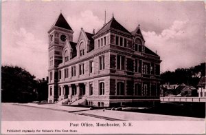 Postcard United States Post Office in Manchester, New Hampshire