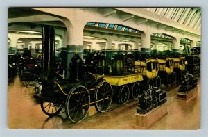 Dearborn MI, DeWitt Clinton Steam Train, Ford Museum, Chrome Michigan Postcard