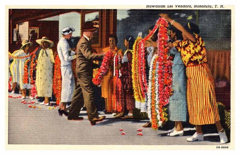 Postcard INDIAN SCENE Honolulu Hawaii HI AP4575