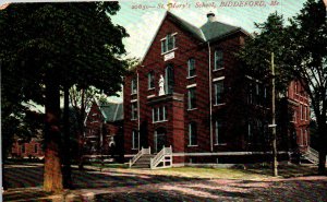 Biddeford, Maine - A view of St. Mary's School - c1908