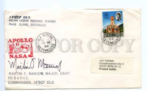 419010 SEYCHELLES 1969 Apollo 11 NASA tracing station SPACE commander sigature