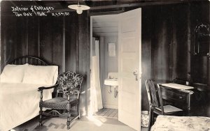 H51/ Leggett California Postcard RPPC c30s Interior Cottages Tan Oak Park 3