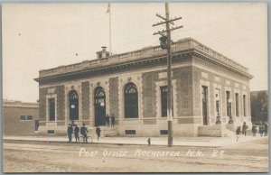 ROCHESTER NH POST OFFICE ANTIQUE REAL PHOTO POSTCARD RPPC