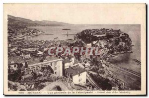 Old Postcard Monaco General view of the Principality