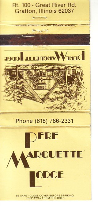 Matchbook Cover ! Pere Marquette Lodge, Grafton, Illinois !