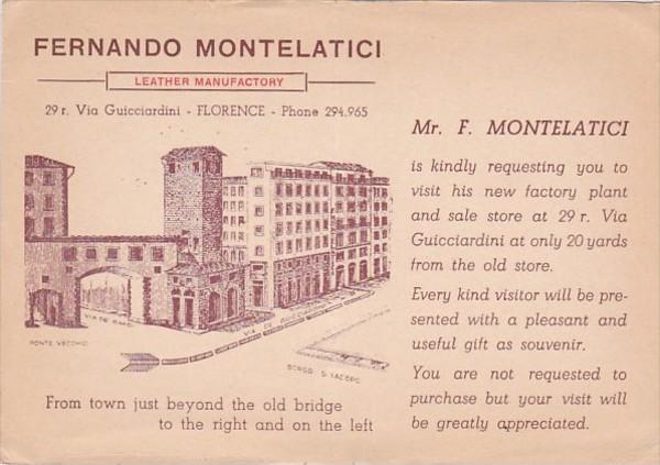 Italy Firenze Fernando Montelatica Leather Manufactory