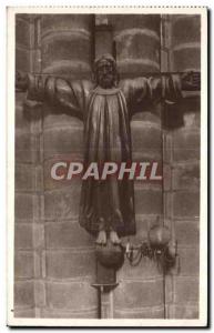 Postcard Old Quimperle Church Christ Holy Cross Dress