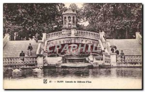 Old Postcard Dijon Chateau Cascade Water