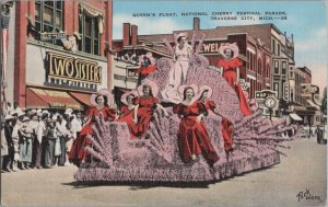 Postcard Queen's Float National Cherry Festival Parade Traverse City MI