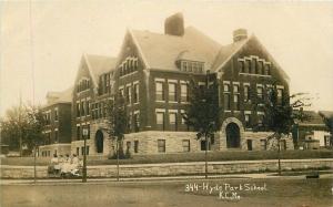 C-1910 Hyde Park School Kansas City Missouri RPPC Photo Postcard North 983