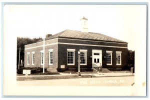 Seneca Kansas KS RPPC Photo Postcard Post Office Building c1910 Antique