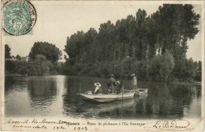 CPA Meaux Poste de pecheurs a l'Ile Pommier FRANCE (1100443)