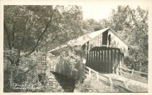 Postcard RPPC New Hampshire Cornish Dingleton Covered Bridge 23-4185