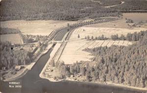 Virrat Finland Canal Birds Eye View Real Photo Antique Postcard J66012