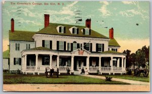 Vtg Sea Grit New Jersey NJ Governor's Cottage 1910s Old View Postcard