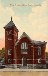 Hagerstown Maryland c1910 Postcard First Christian Church