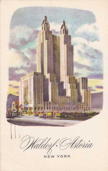 Waldorf Astoria Hotel at New York City - pm 1963