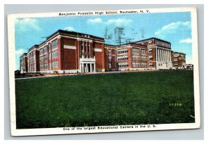 Vintage 1920's Postcard Benjamin Franklin Highschool Rochester New York