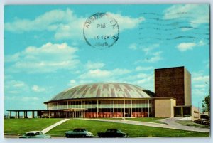 1965 Austin Texas Postcard Municipal Auditorium Convention Center Colorado River