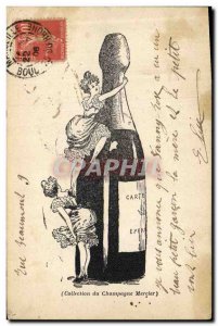 Old Postcard Advertisement Champagne Mercier Women