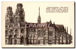 Postcard Old Orleans Holy Cross Cathedral Facade