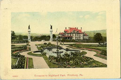 PA - Pittsburgh, Entrance to Highland Park