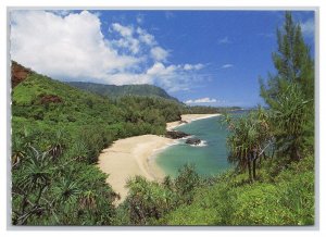 Postcard Lumahai Beach Hawaii Continental View