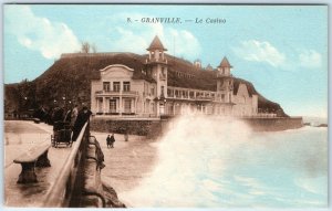 c1920s Granville France Casino Seaside Resort Beach Promenade Wave Stroller A353