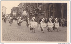 RP: People in costumes on parade , LIEGE , Belgium , 20-30s