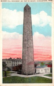 Massachusetts Charlestown Bunker Hill Monument 1928