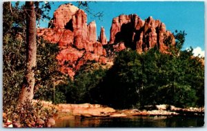 Mammoth red sandstone formations and massive rocks, Oak Creek Canyon - Arizona